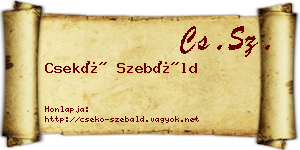 Csekő Szebáld névjegykártya